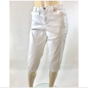 Gloria Vanderbilt White Skinny Capri Jeans size 8
